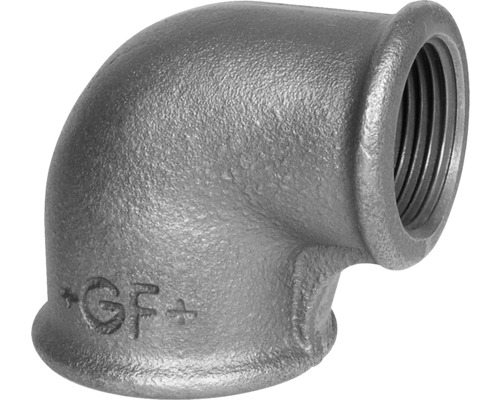 Georg Fischer +GF+ Winkel 90 ° Temperguss Nr.90 2 " x 1 1/4 " IG Gusseisen Winkelstück 90 Grad mit Innengewinde