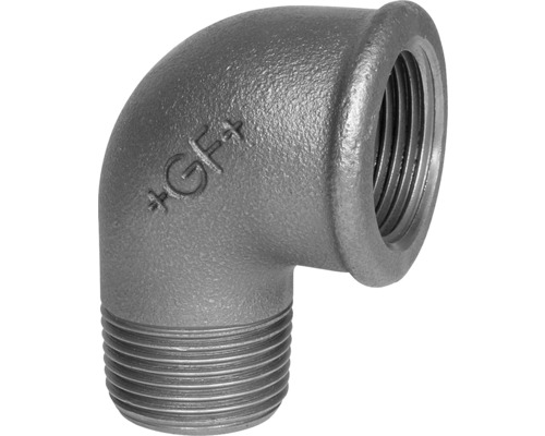 Coude à 90° en fonte malléable Georg Fischer +GF+ n°92 3/8 " FI x 3/8 " FE