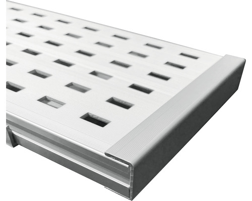 Endkappe für Drainageprofil Vario 25,45x15x1 mm Aluminium Silber Pack = 2 Stück