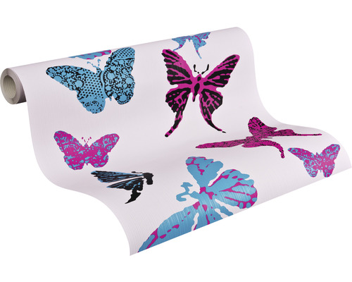Tapetenrolle mit Schmetterlingsmuster