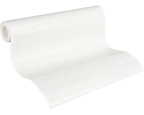 Rolle weiße Vliestapete mit Blumenmuster