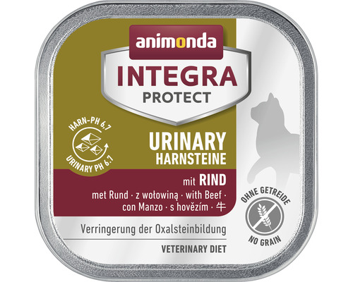 Pâtée pour chats animonda Integra Protect Urinary Oxalstein boeuf 1 paquet 16x100 g