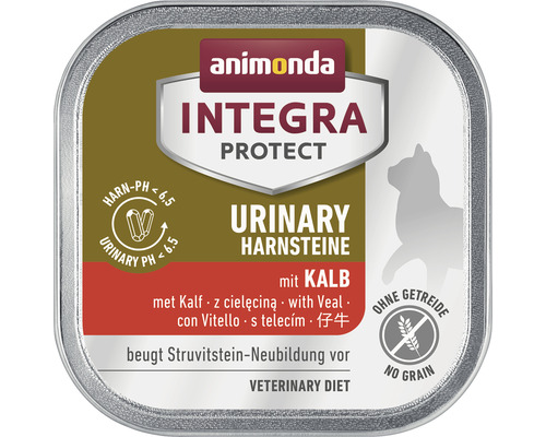 Pâtée pour chats animonda Integra Protect Urinary Struvit veau 1 paquet 16x100 g