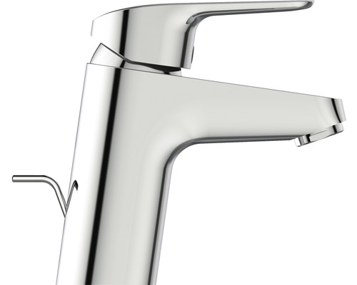 Wasserhahn für das Waschbecken mit Zugstangenablaufgarnitur