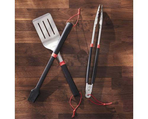 Set d’ustensiles pour barbecue avec spatule, pince et pinceau
