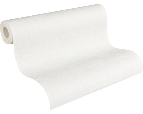 Rouleau de papier peint intissé blanc avec une structure fine