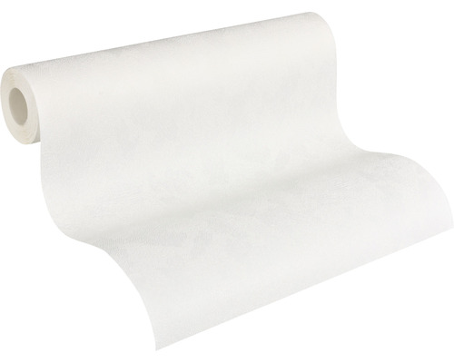 Rouleau de papier peint intissé blanc avec une structure discrète