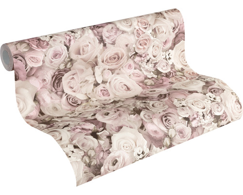 Rouleau de papier peint avec motif de roses