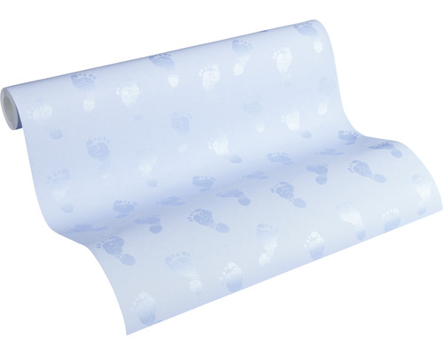 Tapetenrolle mit Babyfußabdruck Muster