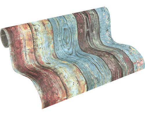 Rouleau de papier peint aspect bois