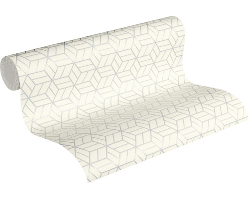 Rouleau de papier peint avec motif géométrique de cubes