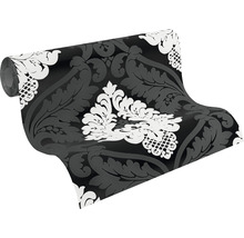 Vliestapete 5543-14 Ornament schwarz weiß