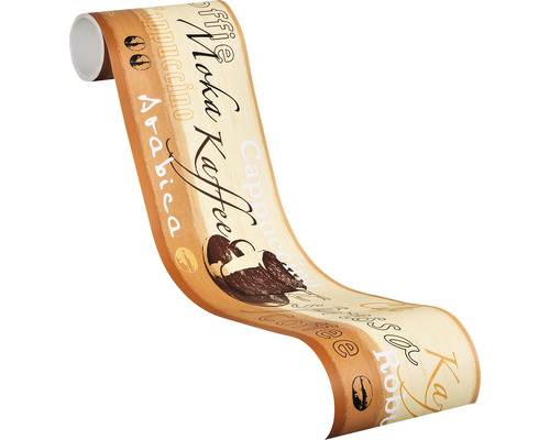 Bordure sur le thème du café avec motifs de café et inscriptions