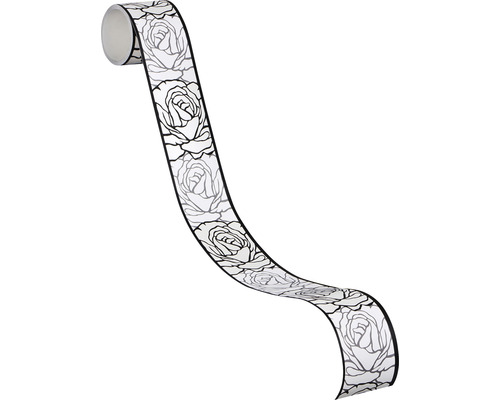 Ruban décoratif avec motif de roses sur rouleau