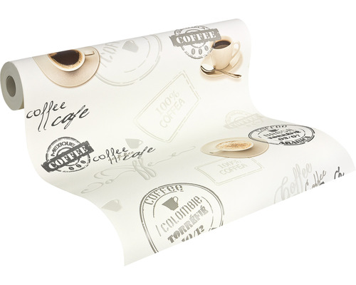 Rouleau de papier peint avec motif café