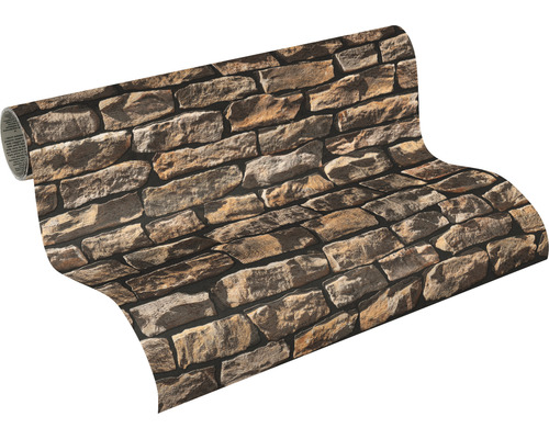 Rouleau de papier peint avec motif de mur en pierre