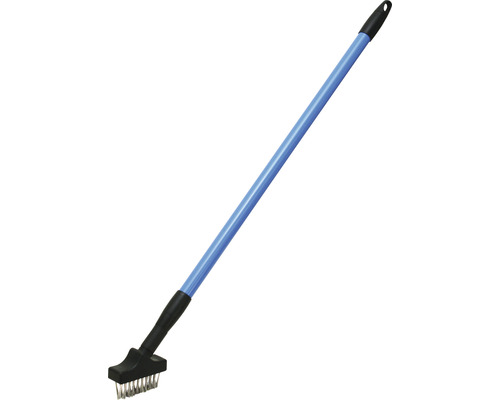 Brosse pour gril avec long manche et poils métalliques