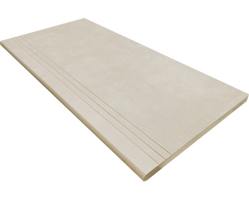 Poolumrandung Beckenrandstein New Concret Grau 3 Rillen 30 cm x 60 cm Keramikstufe mit Rillen