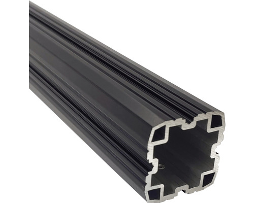 Konstruktionsprofil Vario 40x40x1900 mm Aluminium Schwarz Quadratisches Aluminiumprofil