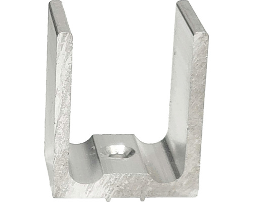 Adapter 10 Stück Vario 27,8x19,5 mm Aluminium Silber Aluminium U-Profil mit Bohrung
