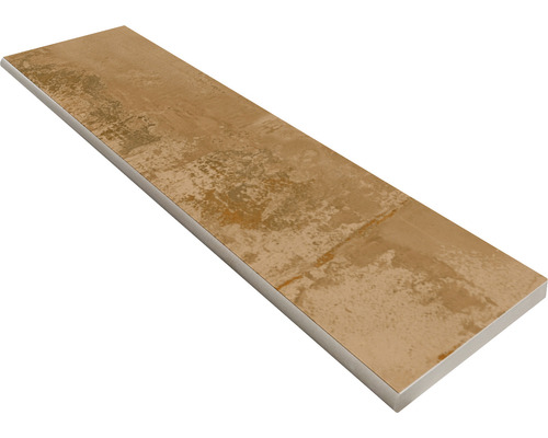 Bordure de piscine margelle Metallic Corten Brown forme ronde 30 x 120 cm