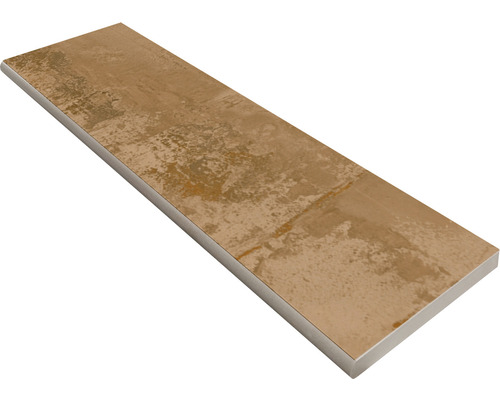 Poolumrandung Beckenrandstein Metallic Corten Brown Rundform 30 x 100 cm