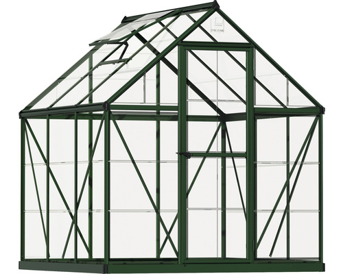 Gewächshaus mit Aluminiumrahmen und Glasplatten