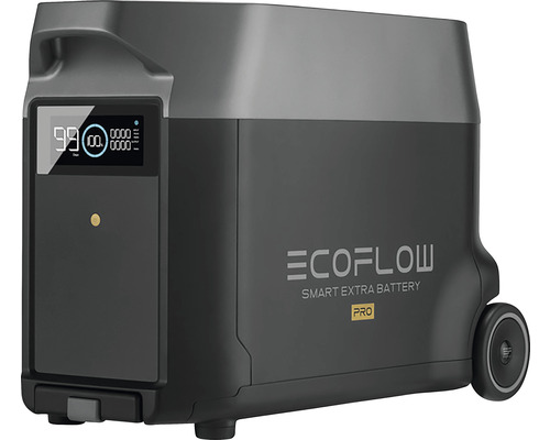 EcoFlow Smart Extra Battery Pro mit Display und Rollen