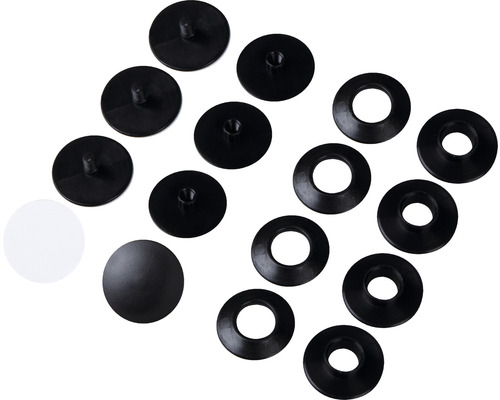 Kit de couvercles de vis avec broches de fixation et rondelles