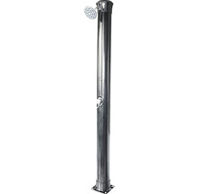 Douche de jardin en acier inoxydable avec pommeau de douche et robinet