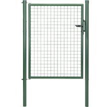 Gartentor aus Metall mit Maschendraht