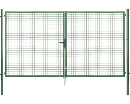 Wellengitter-Doppeltor ALBERTS 304,4 x 175 cm inkl. Pfosten 7,6 x 7,6 cm verzinkt grün Wellengitter-Doppeltor ALBERTS 304,4 x 175 cm inkl. Pfosten 7,6 x 7,6 cm verzinkt grün