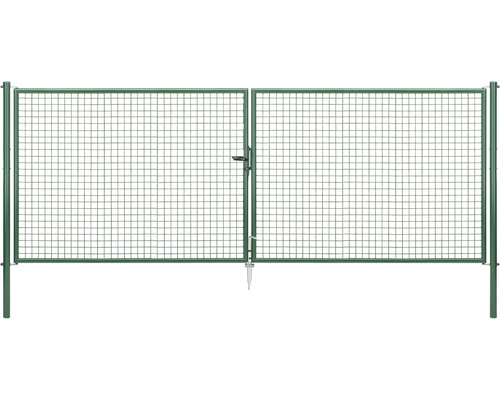 Wellengitter-Doppeltor ALBERTS 400,4 x 150 cm inkl. Pfosten 7,6 x 7,6 cm zinkphosphatiert grün Wellengitter-Doppeltor ALBERTS 400,4 x 150 cm inkl. Pfosten 7,6 x 7,6 cm zinkphosphatiert grün