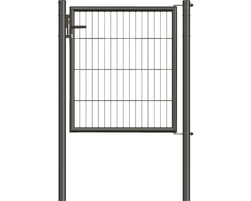 Portillon grillagé simple ALBERTS 100 x 75 cm y compris poteaux 6 x 6 cm anthracite