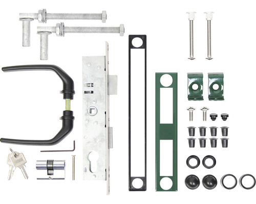 Kit d'accessoires ALBERTS pour portails ondulés jusqu'à une hauteur de 1500 mm vert