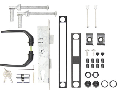 Zubehör-Set ALBERTS für Wellengitter-Tore bis 1500 mm Höhe RAL 7016 anthrazit