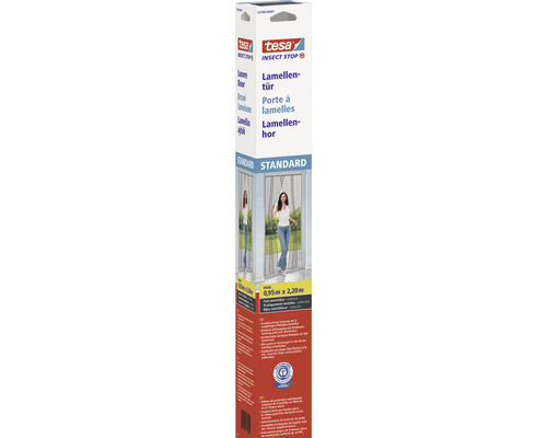 Fliegengitter Lamellentür tesa Insect Stop Standard ohne Bohren anthrazit 95x220 cm-0