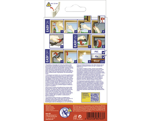 Moustiquaire Tesa pour fenêtres, instructions de montage.