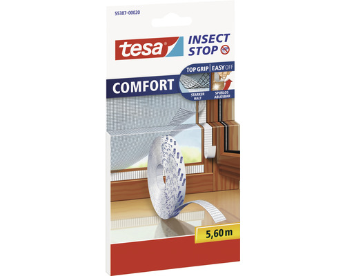 Rouleau de rechange de bande auto-agrippante pour moustiquaire tesa Insect Stop Comfort 5,6 m