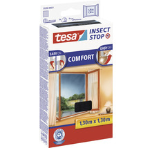 Fliegengitter für Fenster tesa Insect Stop Comfort ohne Bohren anthrazit 130x130 cm