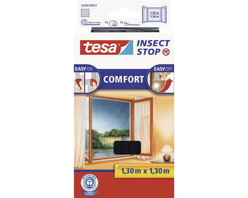 Moustiquaire pour fenêtre tesa Insect Stop Comfort sans perçage anthracite 130x130 cm