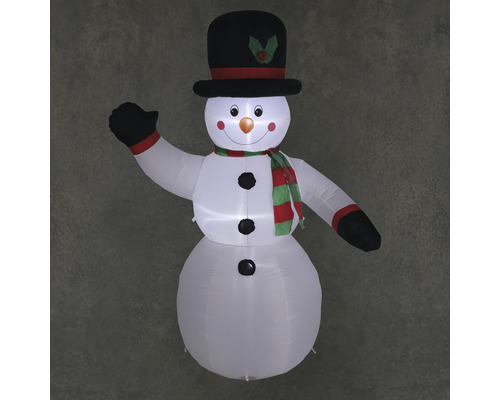 Figurine décorative gonflable bonhomme de neige luca lighting h 200 cm couleur d'éclairage blanc neutre