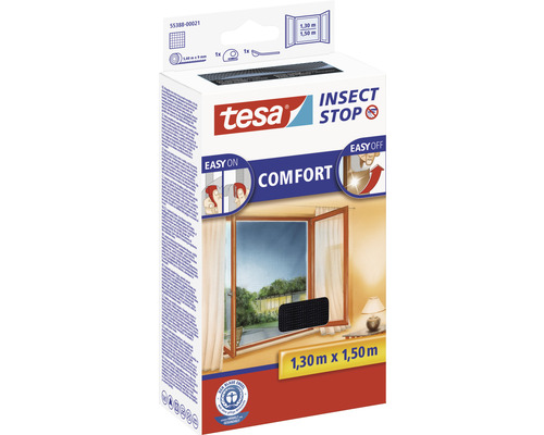 Emballage de moustiquaire Tesa Insect Stop Comfort, 1,30 mètre sur 1,50 mètre