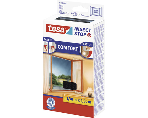 Tesa Insect Stop Comfort moustiquaire 1,30 mètre sur 1,50 mètre paquet
