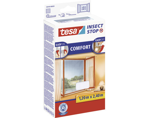 Tesa Insect Stop Comfort Moustiquaire 1,20 mètre sur 2,40 mètres Emballage