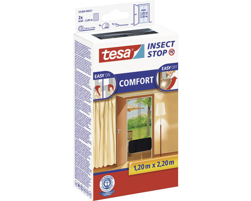 Tesa Insect Stop Comfort Fliegengittertür, 1,20 Meter mal 2,20 Meter, Packung