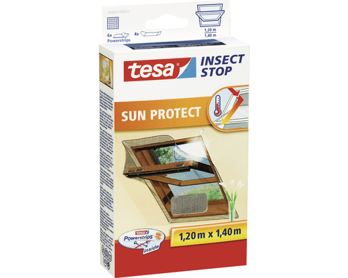 Moustiquaire pour fenêtre de toit Sun Protect tesa Insect Stop Comfort sans perçage anthracite 120x140 cm