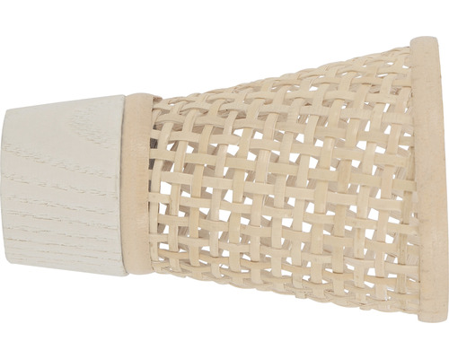 Embout cône tressage pour Boheme Nature Line frêne nature blanchi Ø 28 mm 1 pce Applique murale en bois et rotin