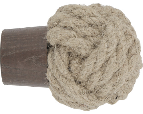 Embout boule corde pour Boheme Nature Line frêne brun noix Ø 28 mm 1 pce