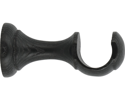 Support 1 voie pour Boheme Nature Line frêne moiré Ø 28 mm 8 cm de longueur 1 pce Support de tringle à rideaux en bois